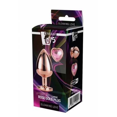 Gleaming Love Rose Gold Plug Large