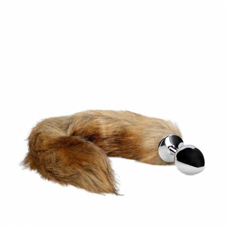 Fox Tail With Metal Butt Plug