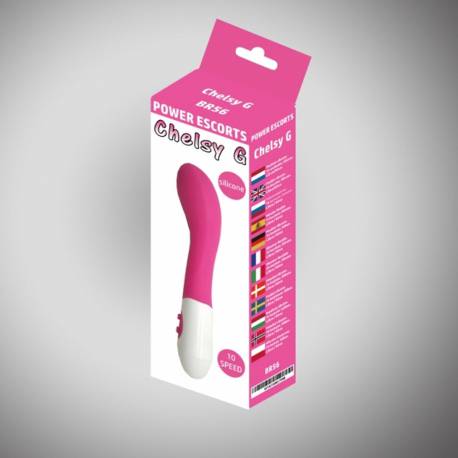 Chelsey G Pink 20 Cm Silicone Vibrating 10 Speed
