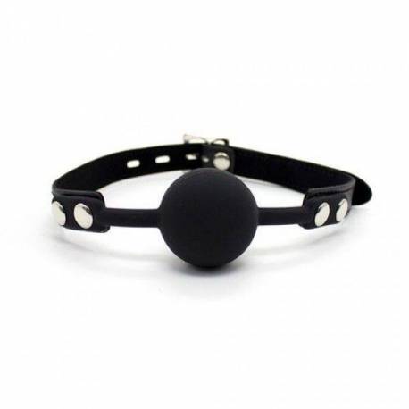 Knebel-Ball Gag + Block (Nero)