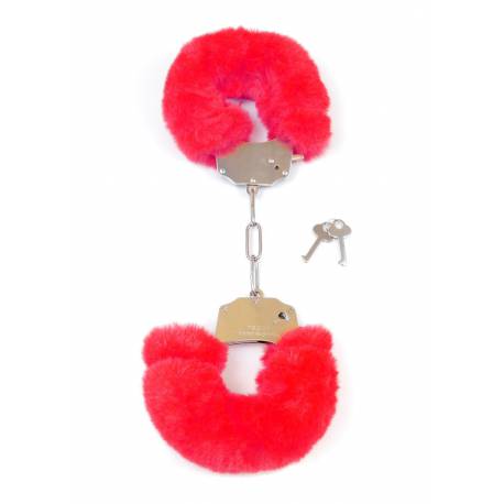 Kajdanki Fetish B - Series- Furry Cuffs Red
