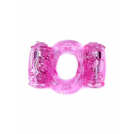 Pierścień-Vibrating Cockring Double Pink