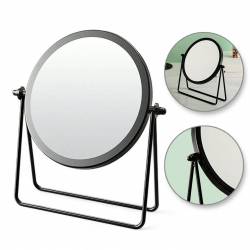 Lusterko Kosmetyczne Stojące Obrotowe Jednostronne Czarne Wysokość 21Cm L13Cz