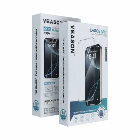 Szkło Hartowane 6D Pro Veason Glass (Set 10In1) - Do Iphone Xr / 11 Czarny