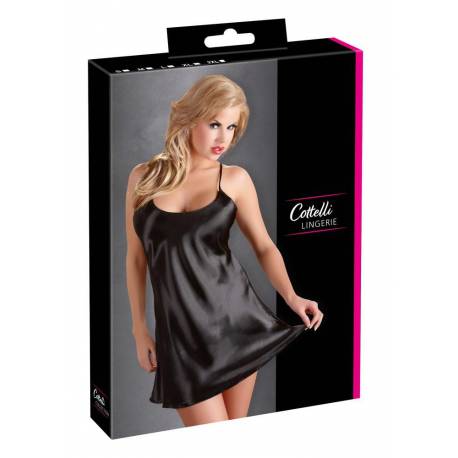 Satin Chemise Black Xxl