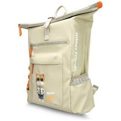 Nimmy Plecak Na Laptop Cool&cute 2.0 Cat Khaki