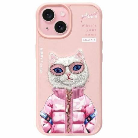 Nimmy Futerał Cool&cute 2.0 Cat Do Iphone 15 Różowy