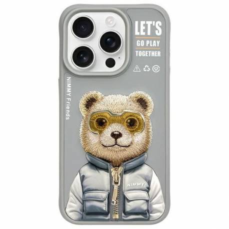 Nimmy Futerał Cool&cute 2.0 Bear Do Iphone 15 Pro Max Szary