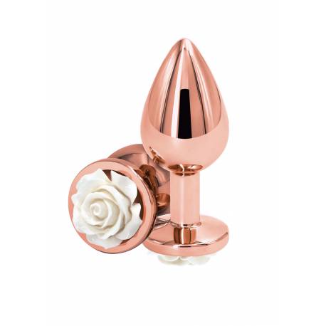 Rose Buttplug Medium White