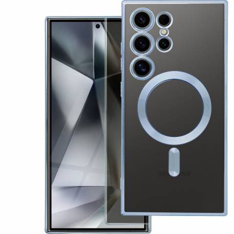 Futerał Electro Mag Cover Kompatybilny Z Magsafe Do Samsung S25 Edge Niebieski