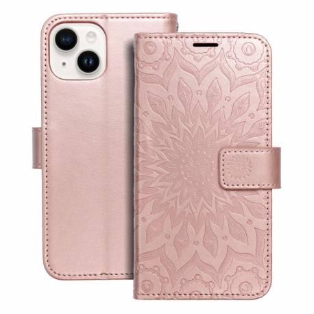 Kabura Mezzo Book Do Iphone 14 Mandala Złoty Róż