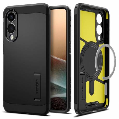 Spigen Futerał Tough Armor Kompatybilny Z Magsafe Do Samsung S25 Edge Black