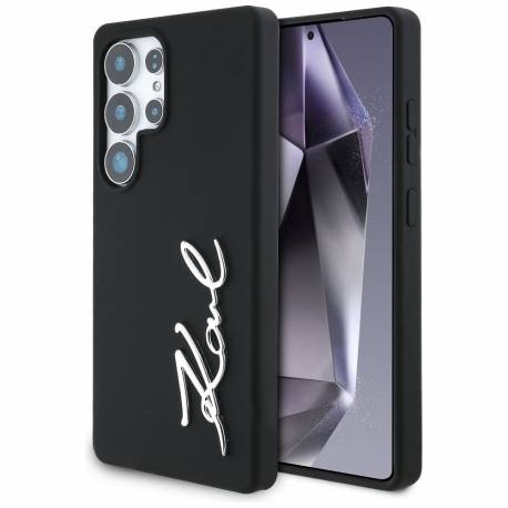 Karl Lagerfeld Futerał Do Samsung S25 Ultra Klhcs25Lscmsmvk (Silicone Sign Metal Logo) Czarny