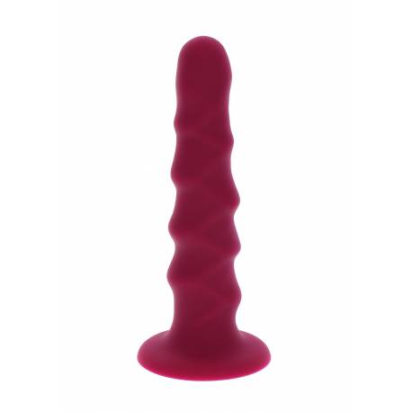 Ribbed Dong 6 Inch Red