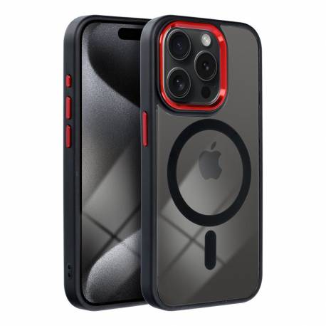 Futerał Color Edge Mag Cover Kompatybilny Z Magsafe Do Iphone 14 Pro Czarno Czerwony