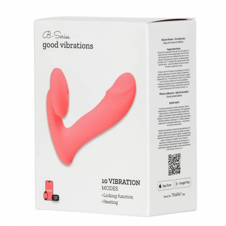 Silicone Vibrator 10 Vibration Modes, Licking, Heating + App Control