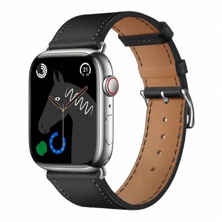 Pasek Do Apple Watch Forcell F-Design Fa20 Magnetyczny Skóra Ekologiczna 42 / 44 / 45 / 49 Mm Czarny