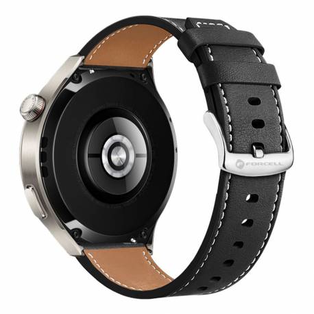 Pasek Do Samsung Galaxy Watch Forcell F-Design Fs21 Skóra Ekologiczna 22 Mm Czarny