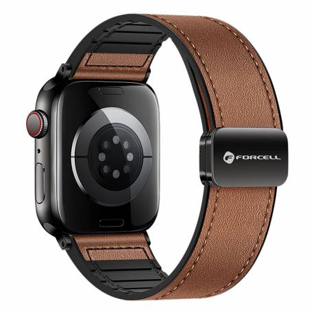 Pasek Do Apple Watch Forcell F-Design Fa21 Skóra Ekologiczna 38 / 40 / 41 Mm Brązowy