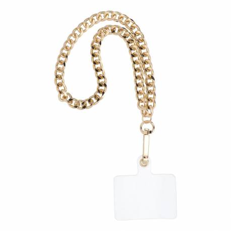Smycz Do Telefonu, Zawieszka Do Telefonu - Chain 41 / Długość Sznura 40Cm (20Cm W Pętli) / Na Nadgarstek - Złoty