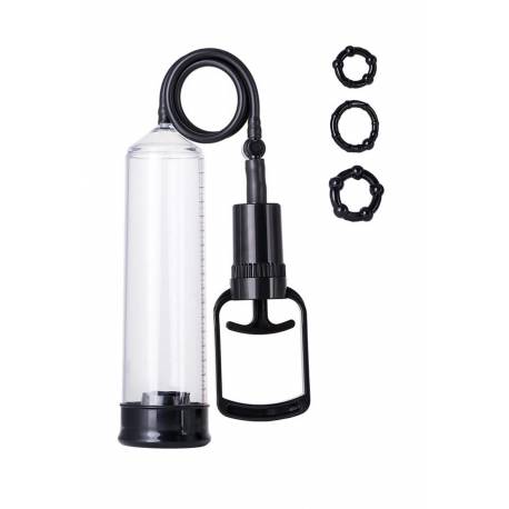 A-Toys, Penis Pump, Pvc, Black, 23.5 Cm