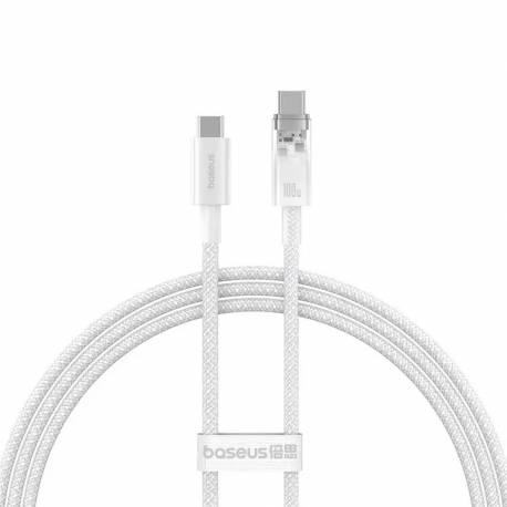 Baseus Kabel Typ C Do Typ C Explorer Power Delivery 100W 1M Biały P10319703221-00 / Cb000043