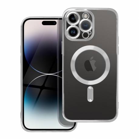 Futerał Electro Mag Cover Kompatybilny Z Magsafe Do Iphone 16 Srebrny