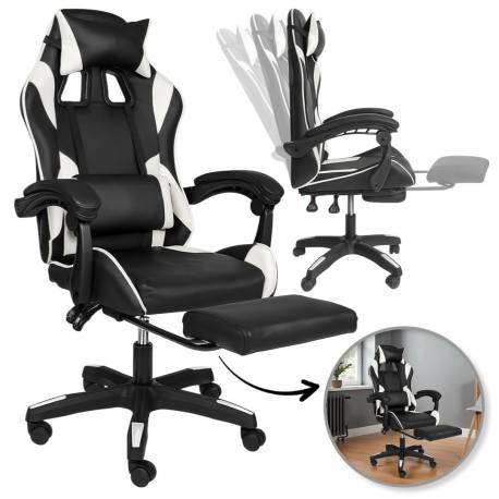 Fotel Gamingowy Obrotowy Z Podnóżkiem Striker One - Ko31B
