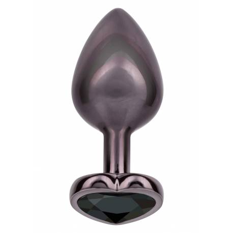 Diamond Heart Plug Large Black