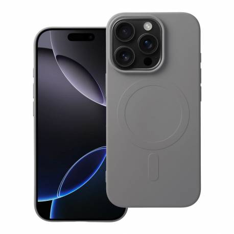 Futerał Silicone Mag Cover (Big Hole) Kompatybilny Z Magsafe Do Iphone 16 Pro Tytanowy Szary