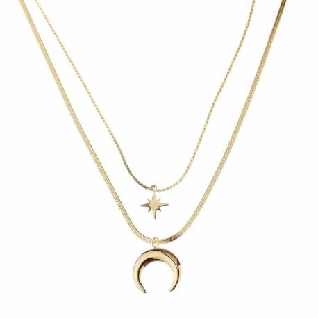 Naszyjnik Stal Chirurgiczna Pozłacana 14K Gold Nst1215