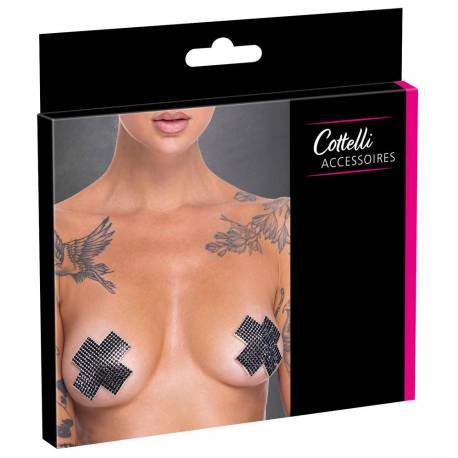 Nipple Jewellery Cross Black