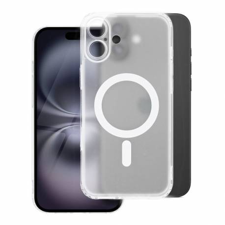 Futerał Frost Mag Cover Z Ochroną Aparatu Kompatybilny Z Magsafe Do Iphone 17 Pro Max Transparentny Zmrożony