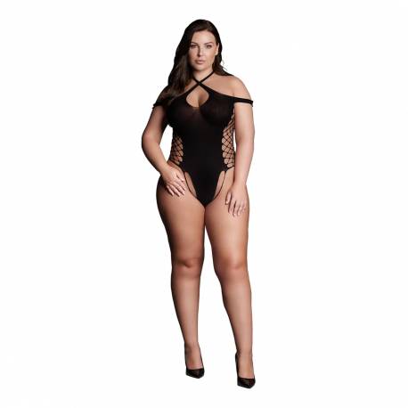 Leda Xiii - Body With Crossed Neckline And Off Shoulder Straps - Plus Size