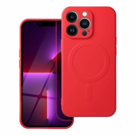 Futerał Silicone Mag Cover (Big Hole) Kompatybilny Z Magsafe Do Iphone 17 Pro Czerwony