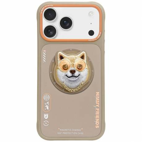 Nimmy Futerał Glasses Cool Dog Kompatybilny Z Magsafe Do Iphone 17 Beżowy