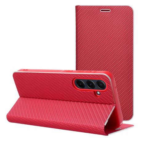 Kabura Luna Book Carbon Do Samsung S25 Fe Czerwony