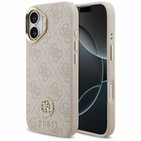 Guess Futerał Do Iphone 17 Kompatybilny Z Magsafe Guhmp17Sp4Grmdep (Pu W/ 4G Strass Logo) Różowy